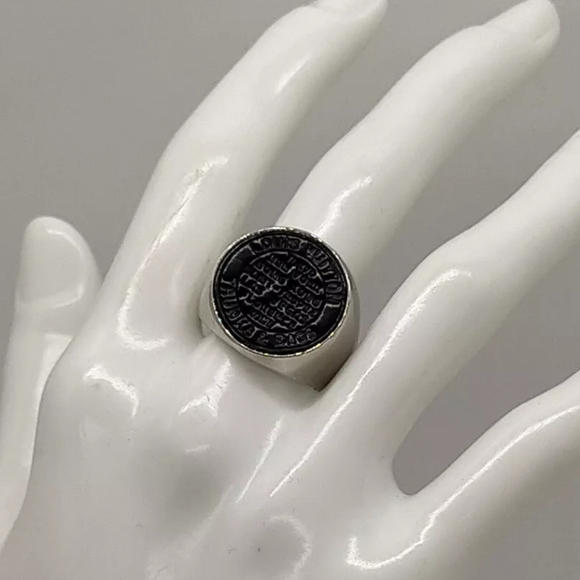 LOUIS VUITTON RING MP1802 SILVER BLACK - Picture 11 of 11